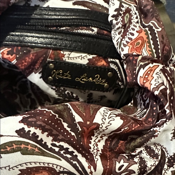 Kate Landry Fold-Over Black Leather Clutch Bag - Picture 9 of 9